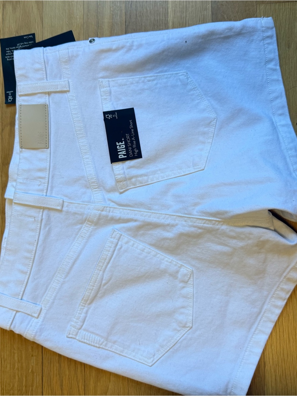 PAIGE Dani White High-Waist Shorts - Picture 8 of 11